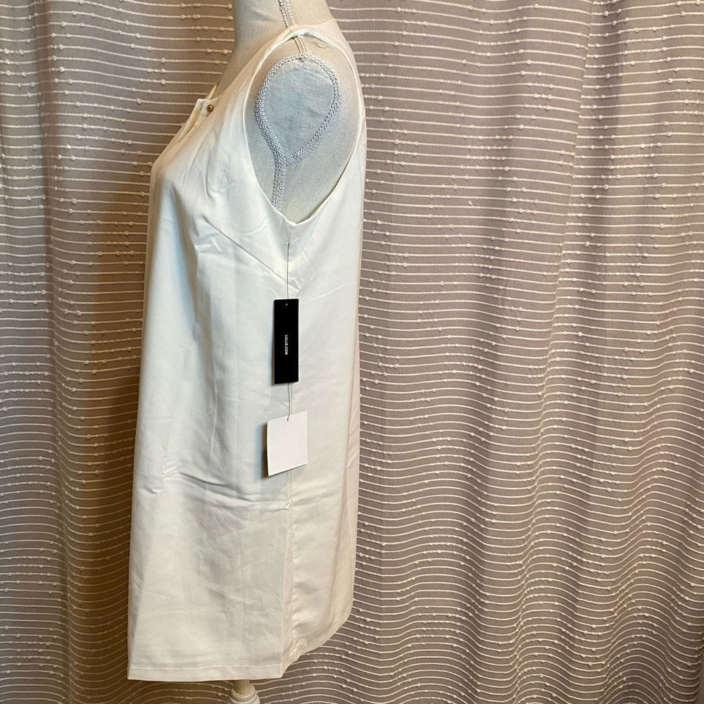Lulu’s White Sleeveless Sheath Mini Dress Size M - Picture 4 of 11